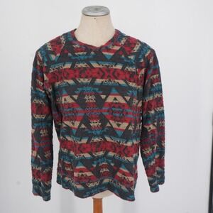 Obey Propaganda Sweater Womens Medium Multicolor Geometric Southwestern Knit Top